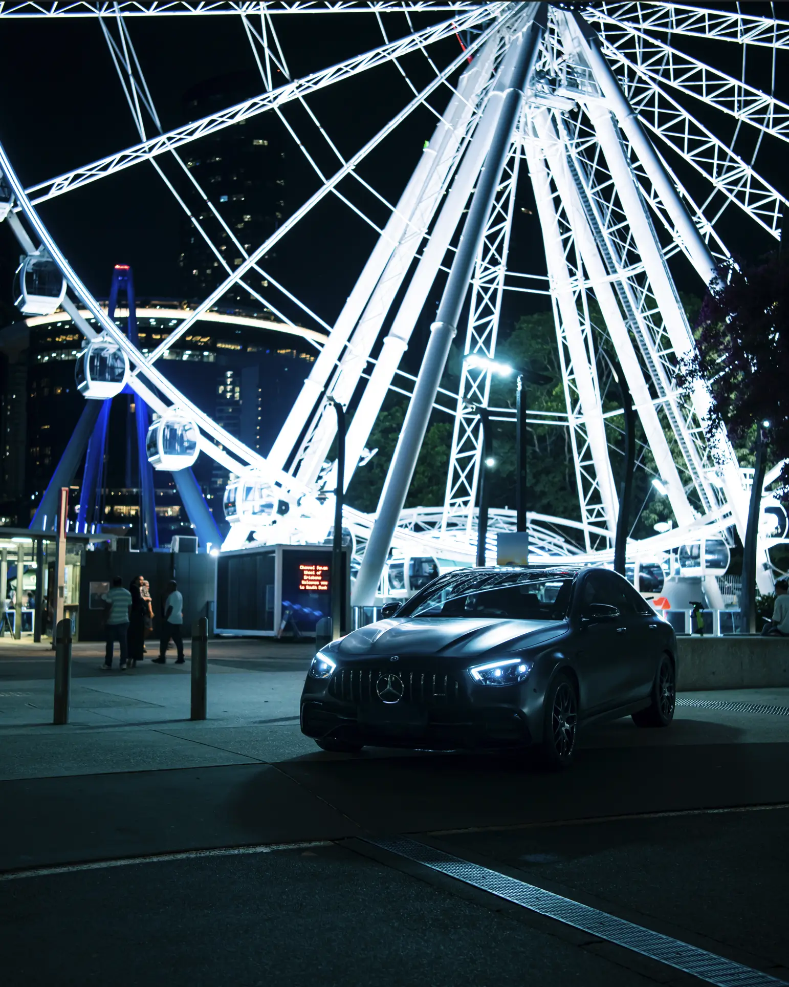 Mercedes-AMG at night in Brisbane, Velo Motors